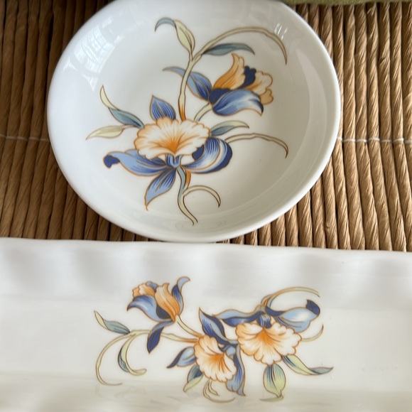 Vintage Aynsley Bone China Trinket Dishes- Just Orchids Pattern - Picture 9 of 10